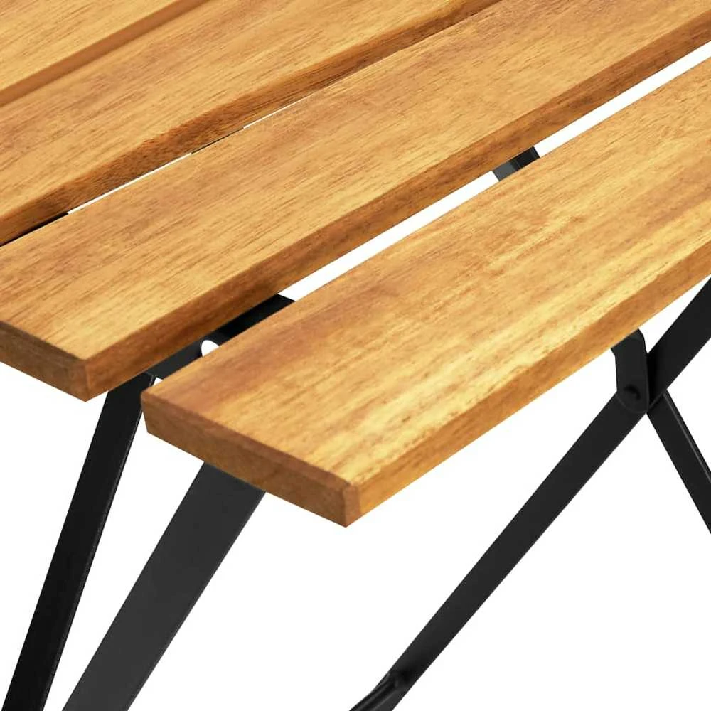 Lauko baldų komplektas Sulankstomas bistro baldų komplektas, 3d., akacijos masyvas