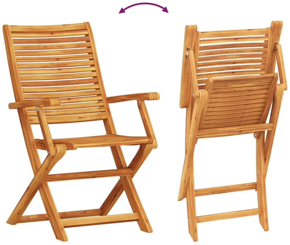 Lauko baldų komplektas Sulankstomas bistro rinkinys 3 vnt. Ruda