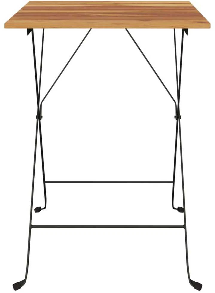 Sulankstomas bistro stalas, 55x54x71cm, tikmedis ir plienas