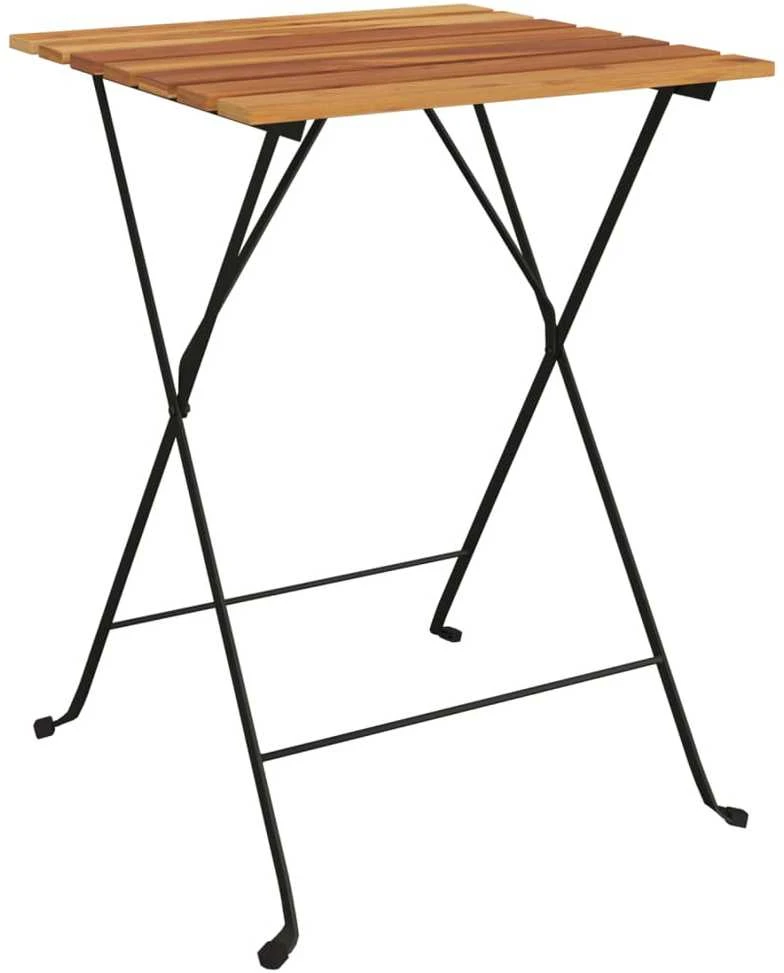 Sulankstomas bistro stalas, 55x54x71cm, tikmedis ir plienas