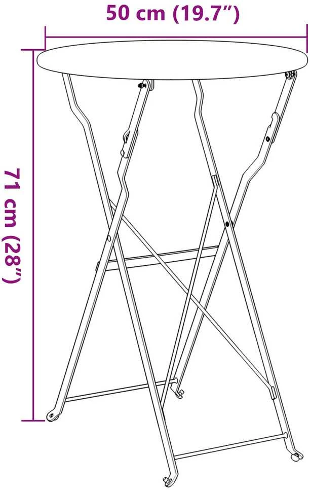 Bistro stalas Balta Ø 50 x 71 cm Miltelinis plienas