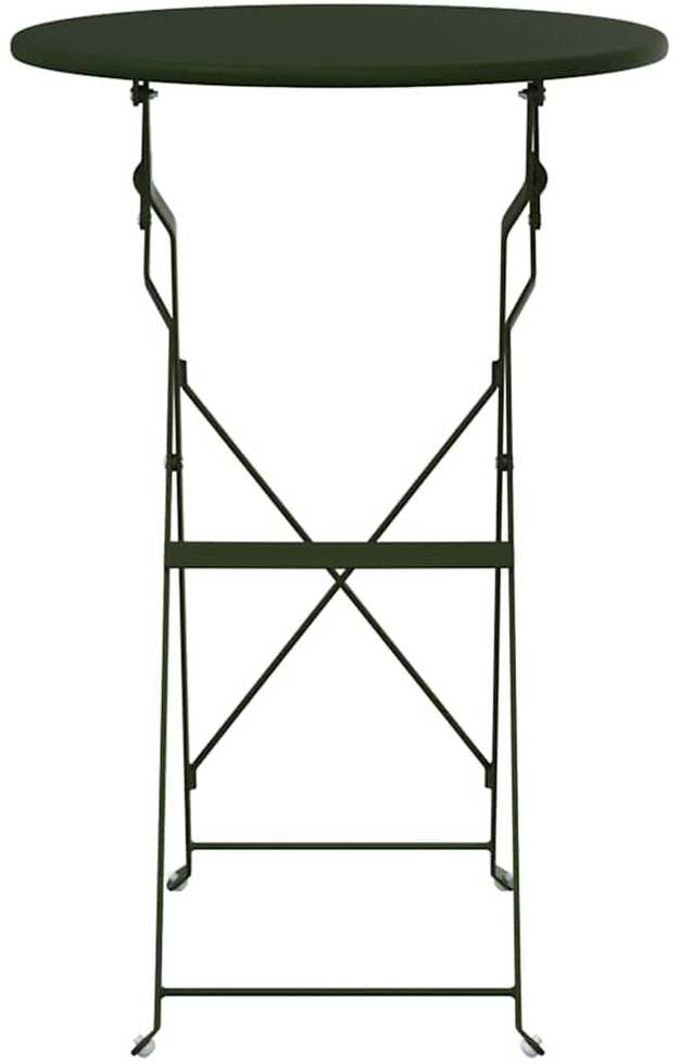 Bistro stalas Tamsiai žalia Ø 50 x 71 cm Miltelinis plienas