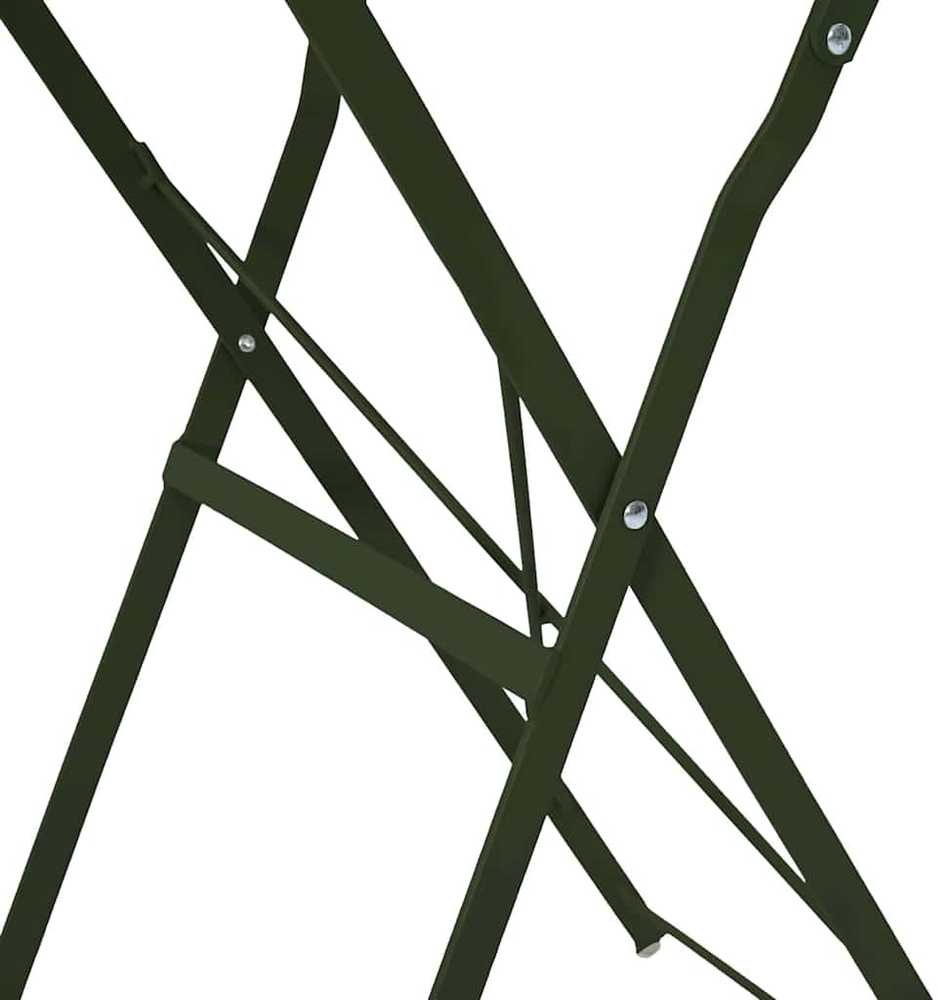 Bistro stalas Tamsiai žalia Ø 50 x 71 cm Miltelinis plienas