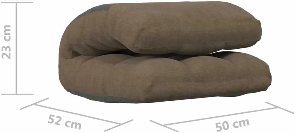Fotelis Sulankstomas čiužinukas-kėdė, taupe spalvos, audinys
