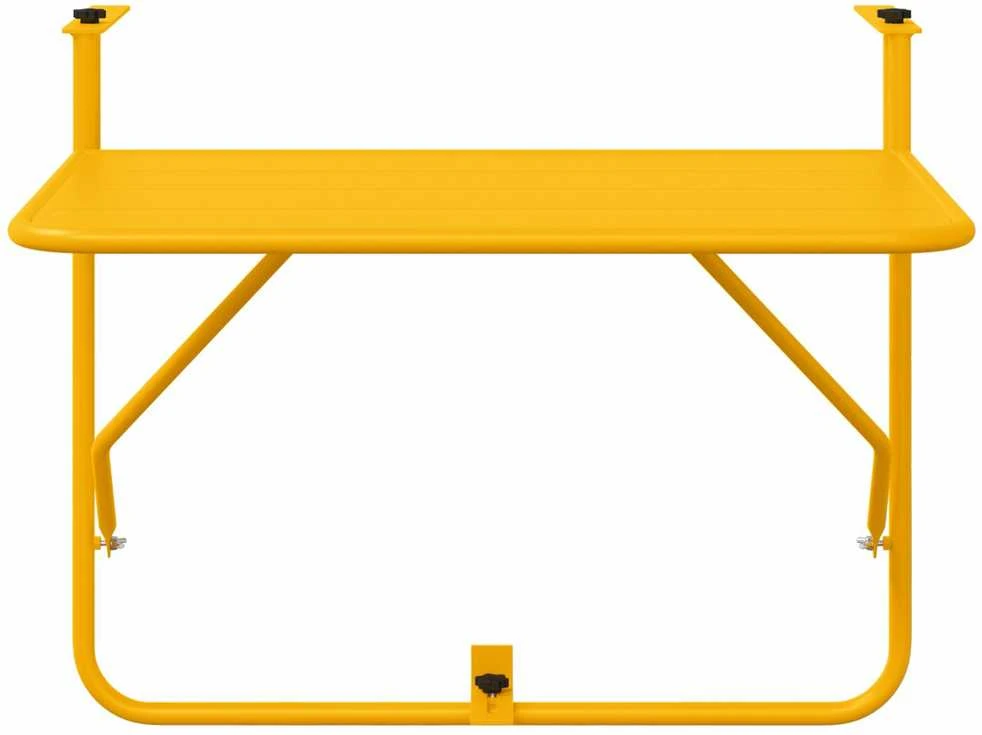 Kabantis balkono stalas Geltona 60 x 39 x 65 cm Plienas