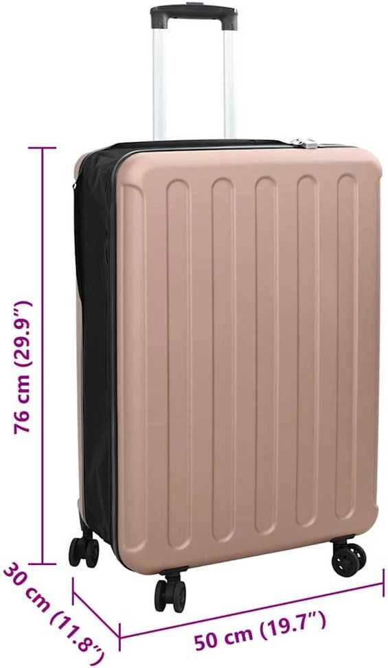 Lagaminas rožinis auksas 50 x 30 x 76 cm ABS plastikas