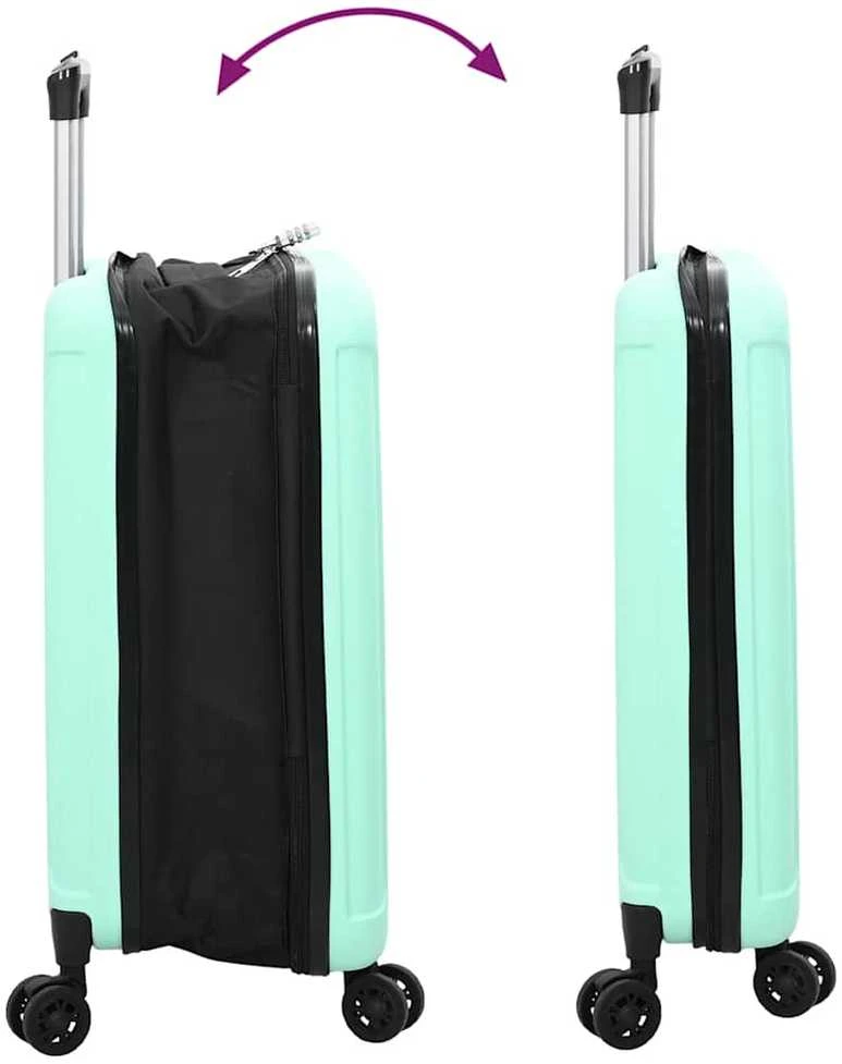 Lagaminas su užraktu Mėtų žalia 43 x 27 x 66 cm ABS plastikas