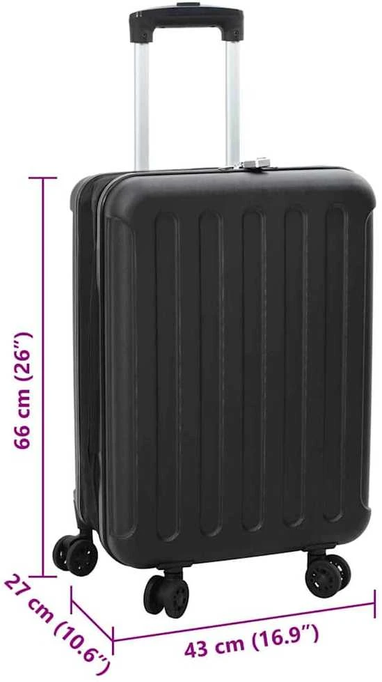 Lagaminas su užraktu Juoda 43 x 27 x 66 cm ABS plastikas
