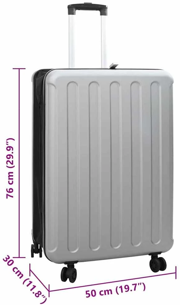 Lagaminas su užraktu Sidabro 50 x 30 x 76 cm ABS plastikas