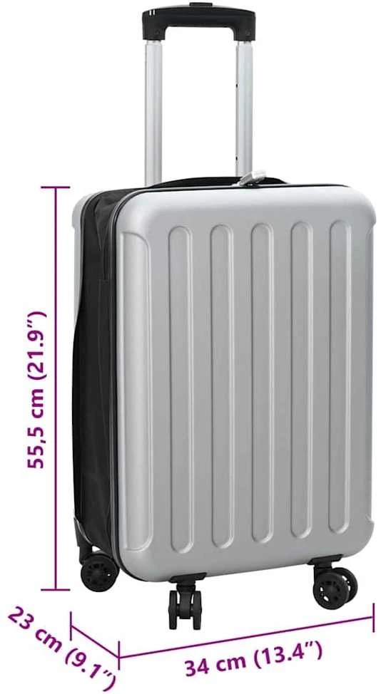 Lagaminas su užraktu Sidabro 34 x 23 x 55.5 cm ABS plastikas