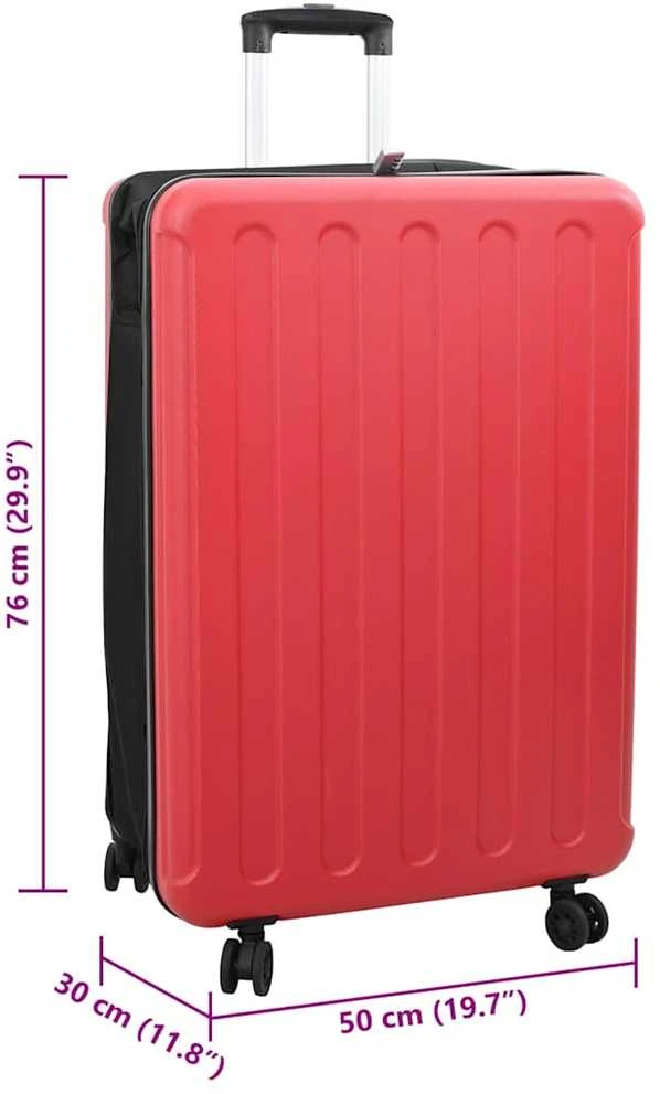 Lagaminas su užraktu Raudona 50 x 30 x 76 cm ABS plastikas