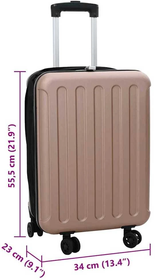Lagaminas rožinis auksas 34 x 23 x 55.5 cm ABS plastikas