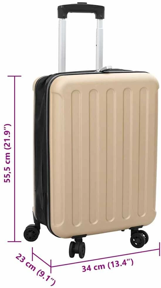 Lagaminas su užraktu šampano 34 x 23 x 55.5 cm ABS plastikas