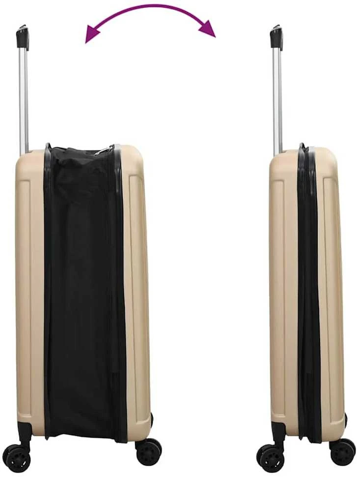 Lagaminas su užraktu šampano 34 x 23 x 55.5 cm ABS plastikas