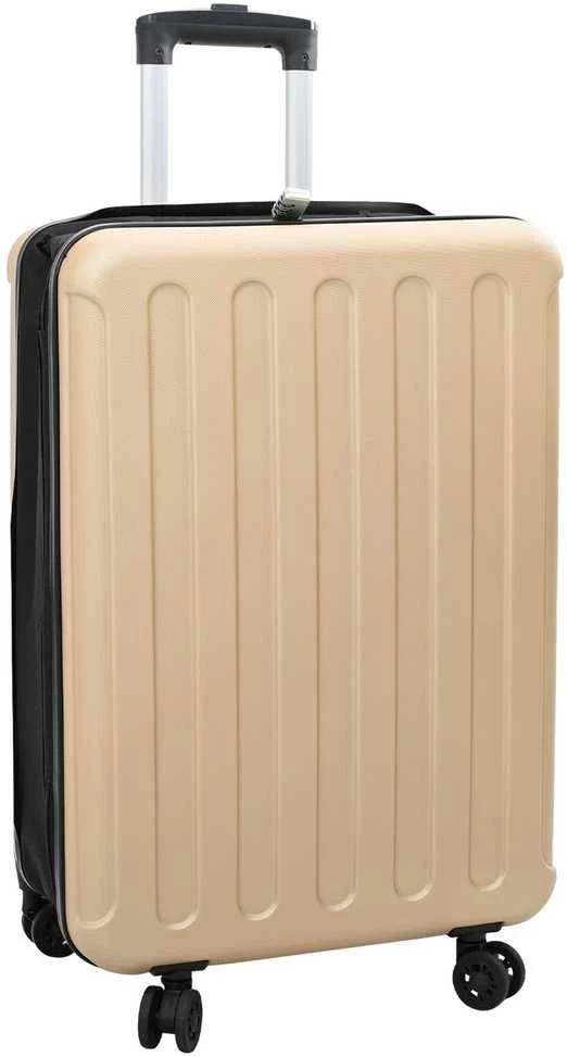 Kelioninis Lagaminas su užraktu šampano 43 x 27 x 66 cm ABS plastikas