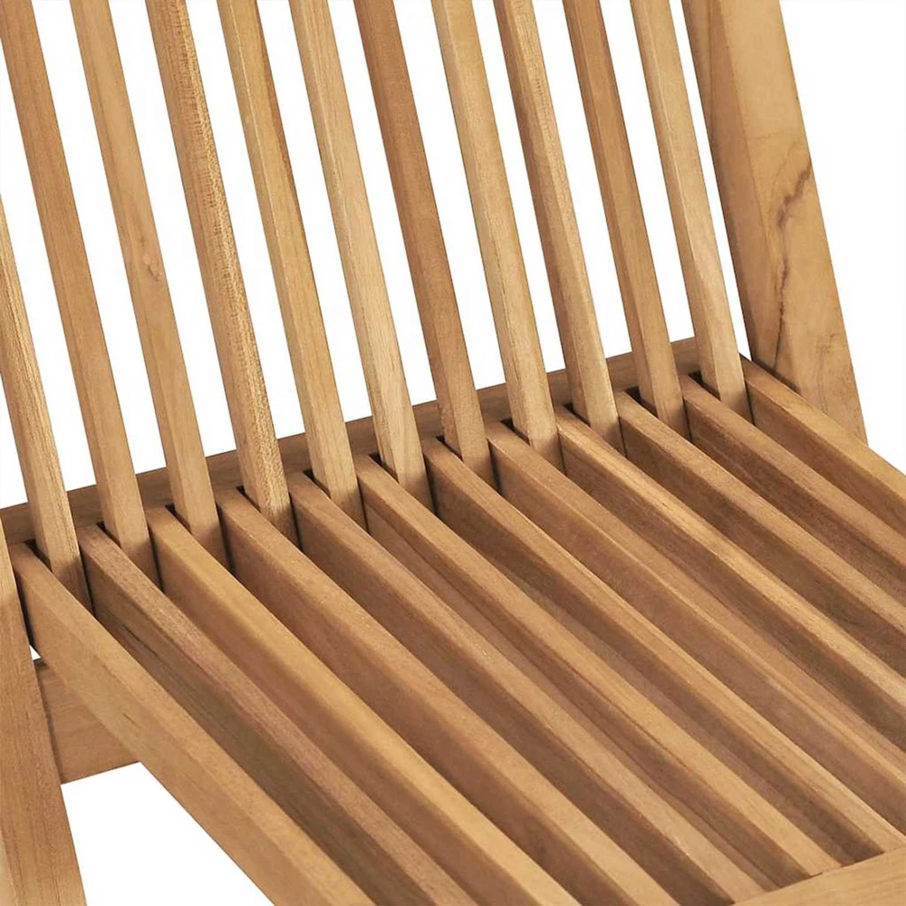 Sulankstomas lauko valgomojo komplektas 5 pcs Natūrali