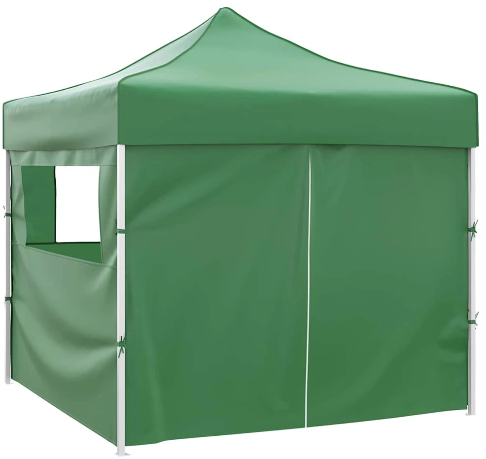 Sulankstomas paviljonas, žalias, 3 x 3 m, 4 sienelės