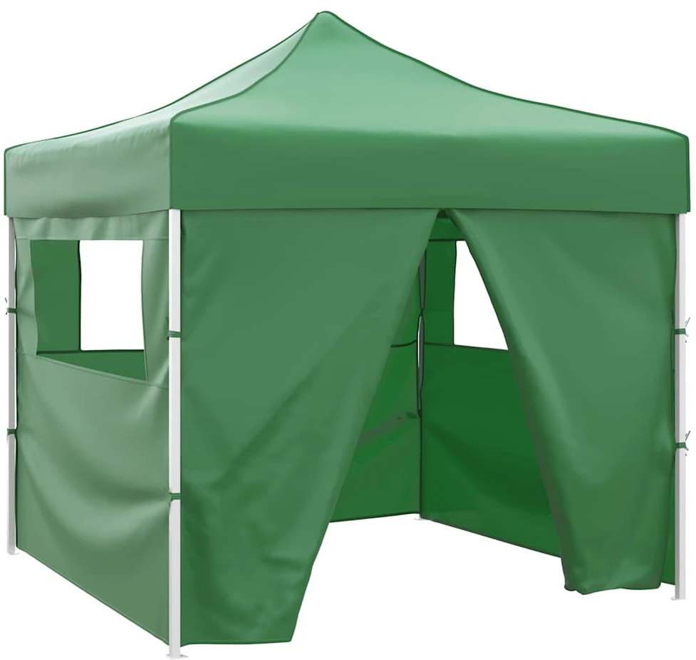 Sulankstomas paviljonas, žalias, 3 x 3 m, 4 sienelės
