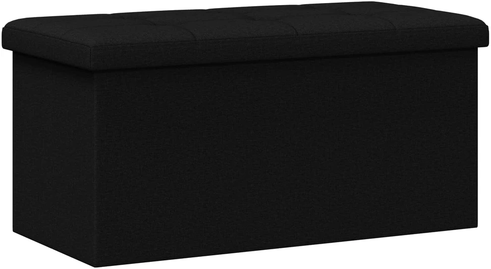 Sulankstomas saugojimo suolas Juoda 180 kg 80 L 77 x 38 x 38 cm
