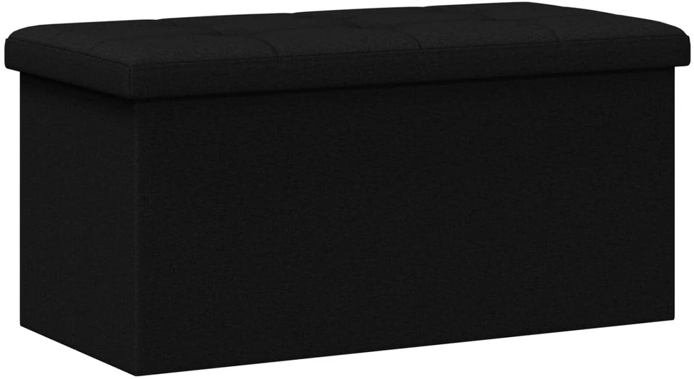 Sulankstomas saugojimo suolas Juoda 180 kg 80 L 77 x 38 x 38 cm