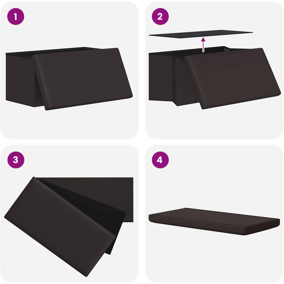 Sulankstomas saugojimo suolas Ruda 180 kg 80 L 77 x 38 x 38 cm