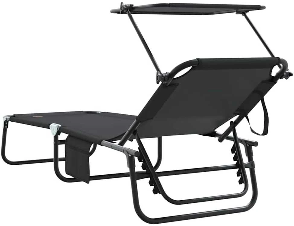 Sulankstomas gultas Juoda 190 x 57 x 81 cm Oksfordas