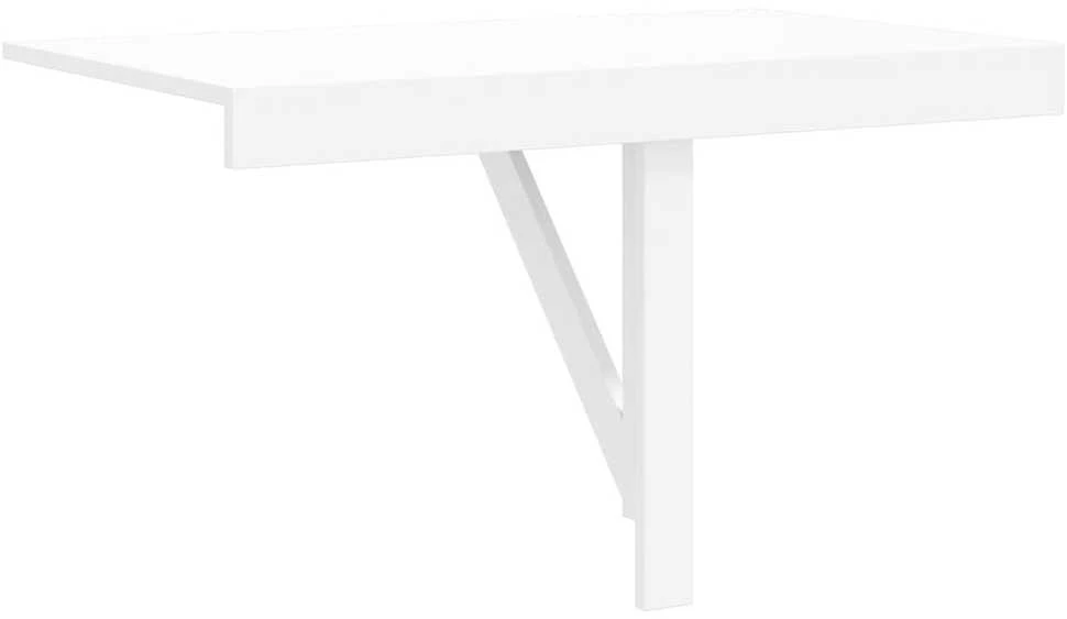 Sulankstomas sieninis staliukas, baltas, 100x60x56cm, mediena