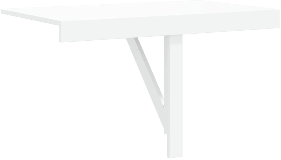 Sulankstomas sieninis staliukas, baltas, 100x60x56cm, mediena