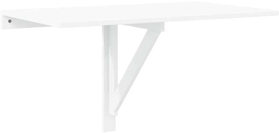Sulankstomas sieninis staliukas, baltas, 100x60x56cm, mediena