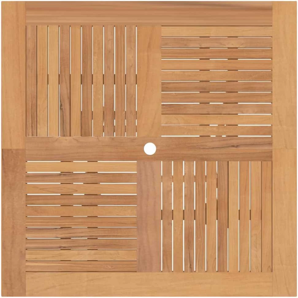 Sulankstomas sodo stalas, 110x110x75 cm, tikmedžio masyvas