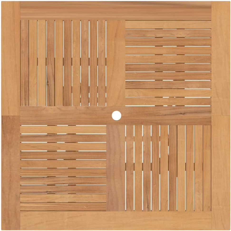 Sulankstomas sodo stalas, 110x110x75 cm, tikmedžio masyvas