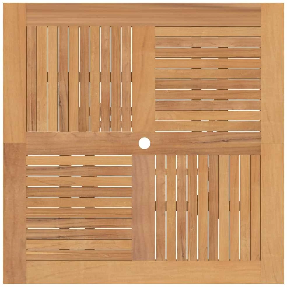 Sulankstomas sodo stalas, 110x110x75 cm, tikmedžio masyvas