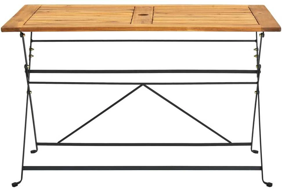 Sulankstomas sodo stalas, 120x70x74cm, akacijos masyvas