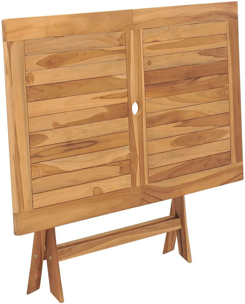 Sulankstomas sodo stalas, 120x70x75cm, tikmedžio med. masyvas