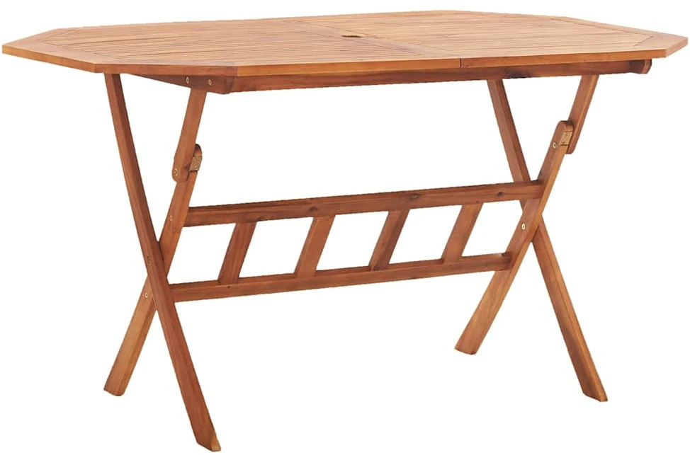 Sulankstomas sodo stalas, 135x85x75cm, akacijos masyvas
