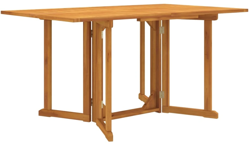 Sulankstomas sodo stalas, 150x90x75cm, tikmedžio masyvas