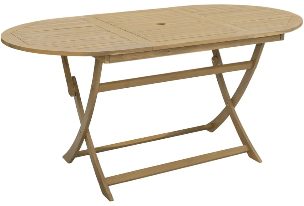 Sulankstomas sodo stalas, 160x85x75cm, akacijos masyvas