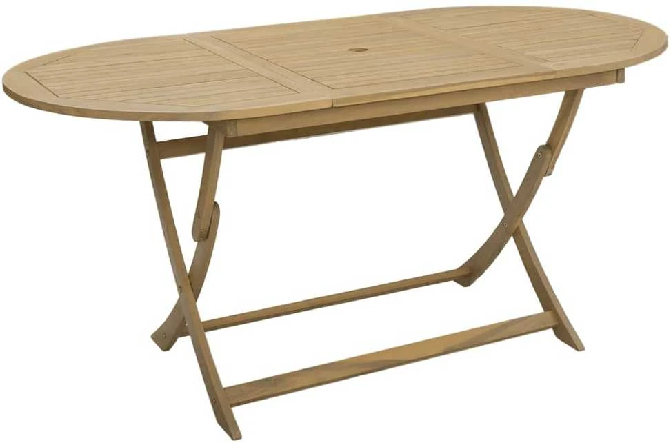 Sulankstomas sodo stalas, 160x85x75cm, akacijos masyvas