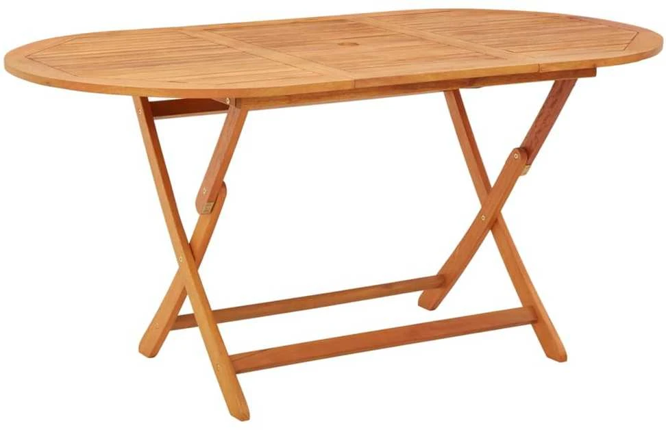 Sulankstomas sodo stalas, 160x85x75cm, eukalipto masyvas