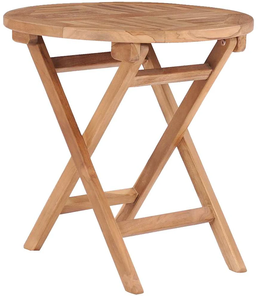 Sulankstomas sodo stalas, 45cm, tikmedžio medienos masyvas