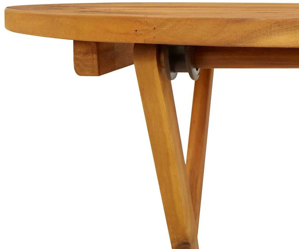 Sulankstomas sodo stalas, 70cm, akacijos medienos masyvas