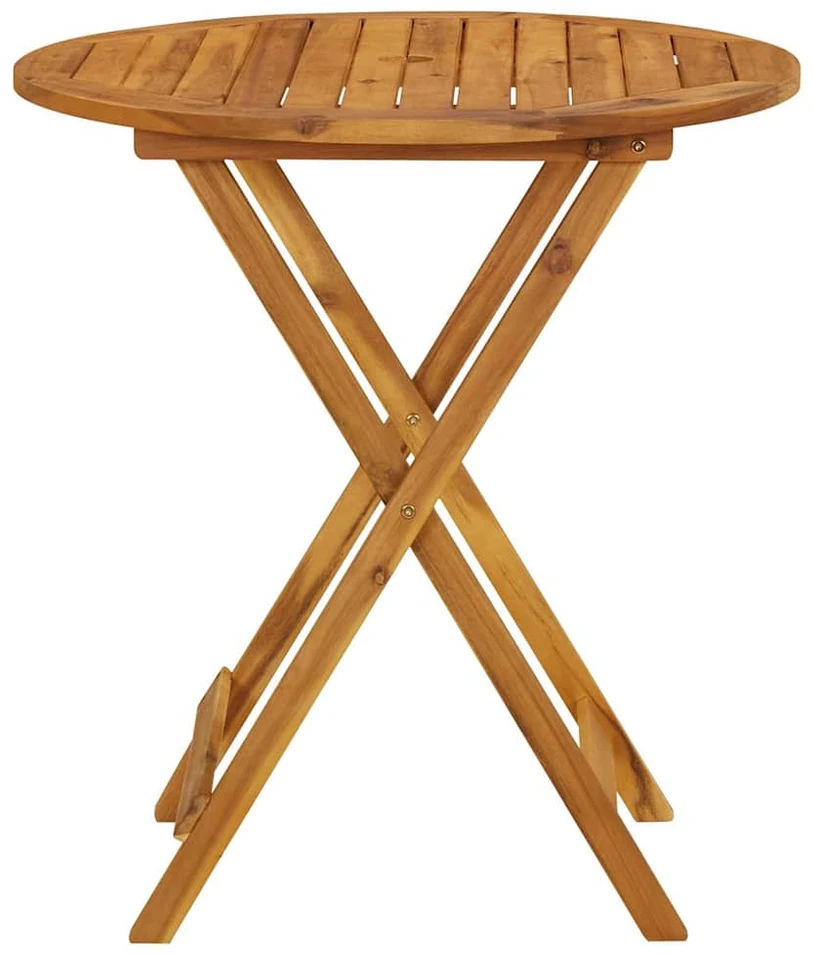 Sulankstomas sodo stalas, 70cm, akacijos medienos masyvas