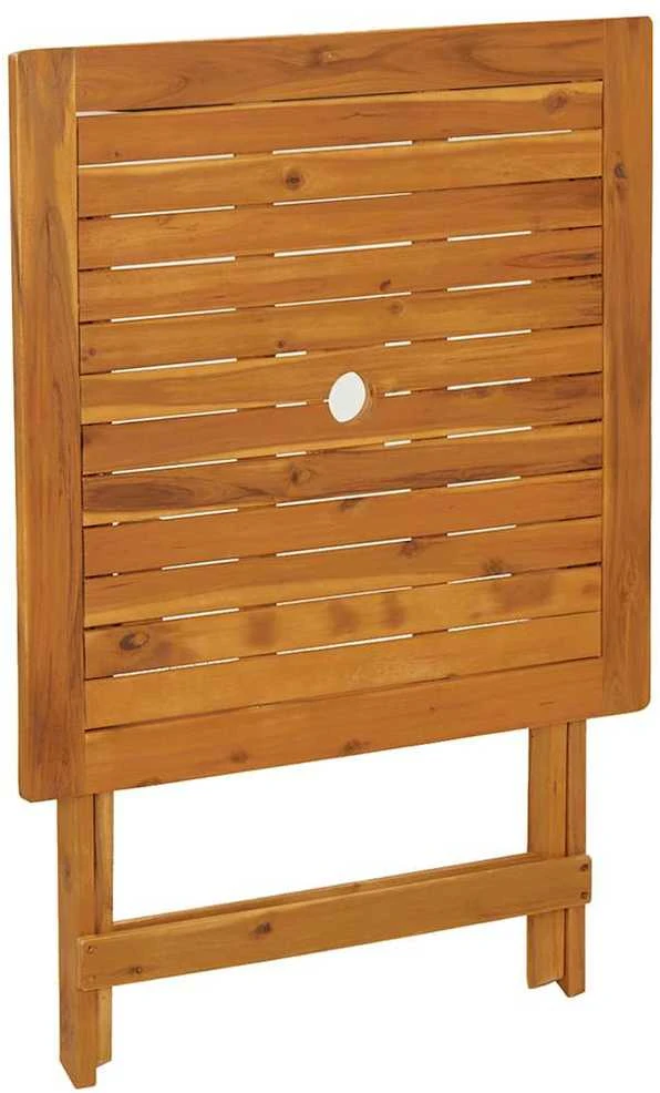 Sulankstomas sodo stalas, 70x70x75cm, akacijos medienos masyvas