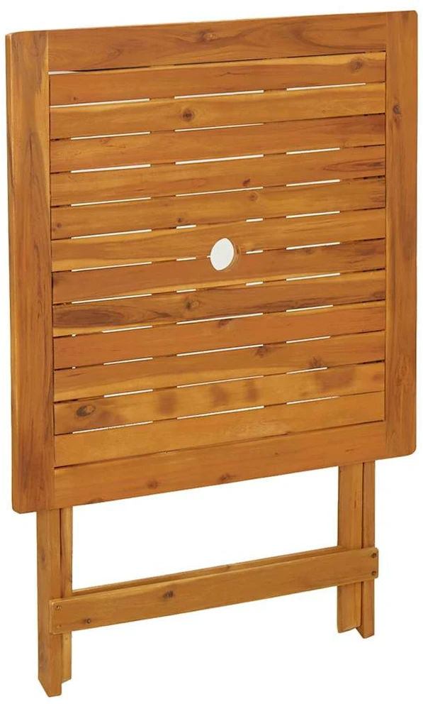 Sulankstomas sodo stalas, 70x70x75cm, akacijos medienos masyvas