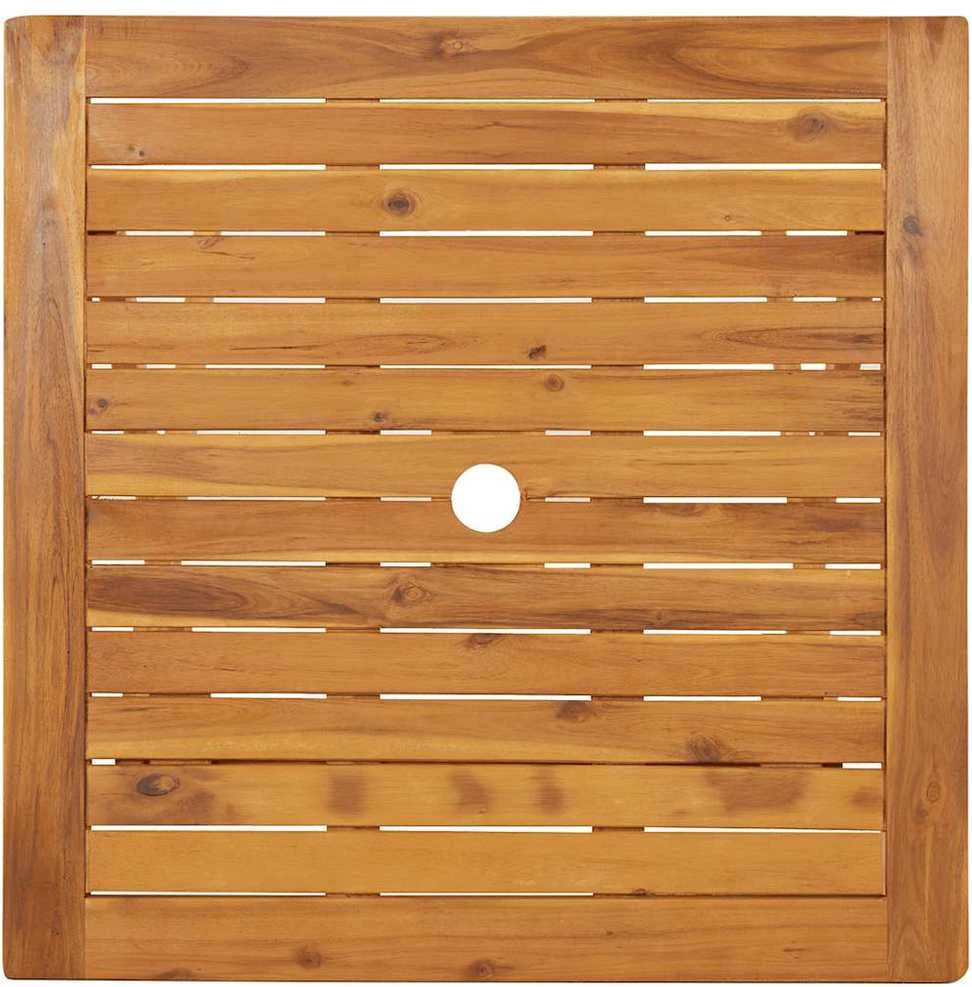 Sulankstomas sodo stalas, 70x70x75cm, akacijos medienos masyvas