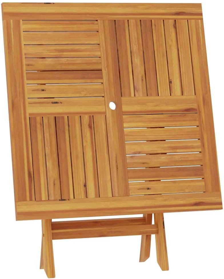 Sulankstomas sodo stalas, 85x85x76cm, tikmedžio masyvas