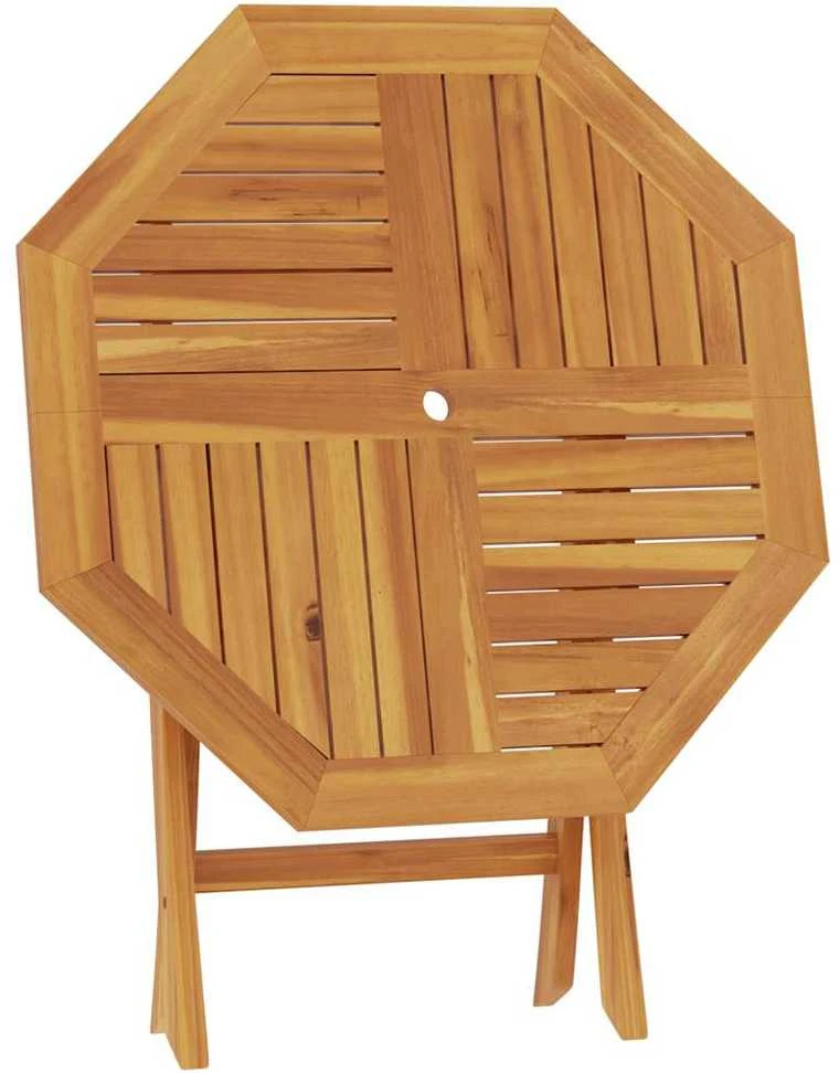 Sulankstomas sodo stalas, 85x85x76cm, tikmedžio masyvas