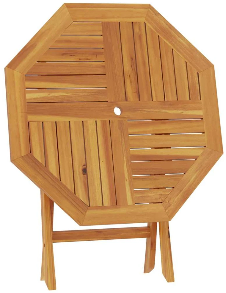 Sulankstomas sodo stalas, 85x85x76cm, tikmedžio masyvas