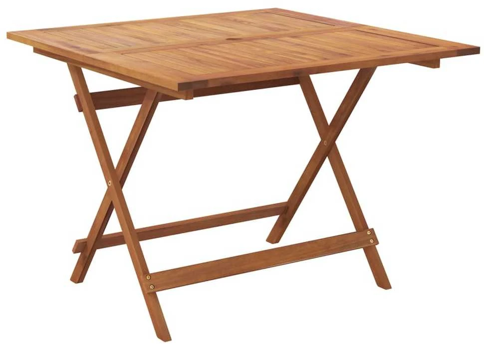 Sulankstomas sodo stalas, 90x90x75cm, akacijos medienos masyvas