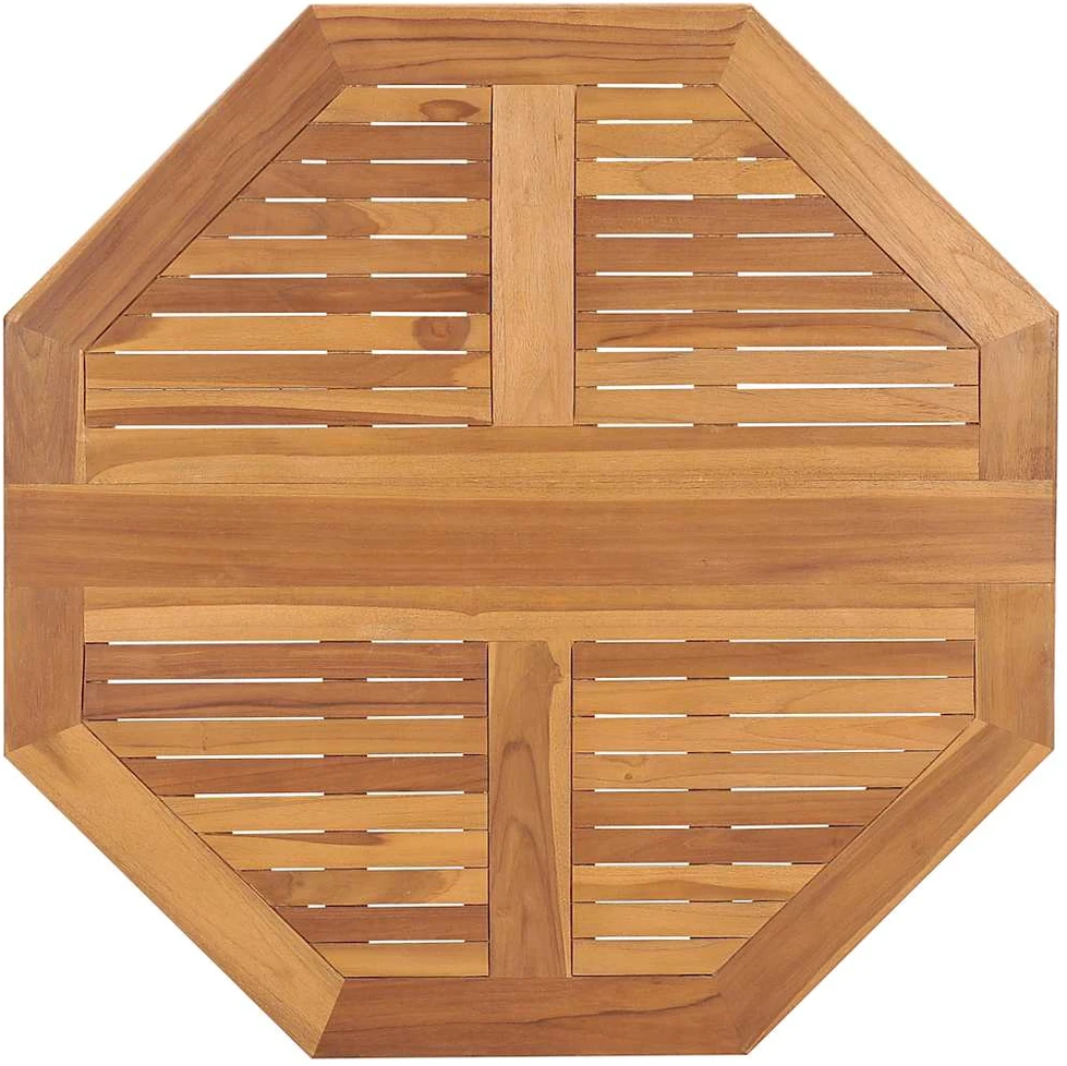 Sulankstomas sodo stalas, 90x90x75cm, tikmedžio masyvas